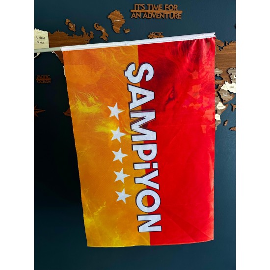 Sopalı Taraftar Bayrak Galatasaray (Şampiyon) 70x100 Cm