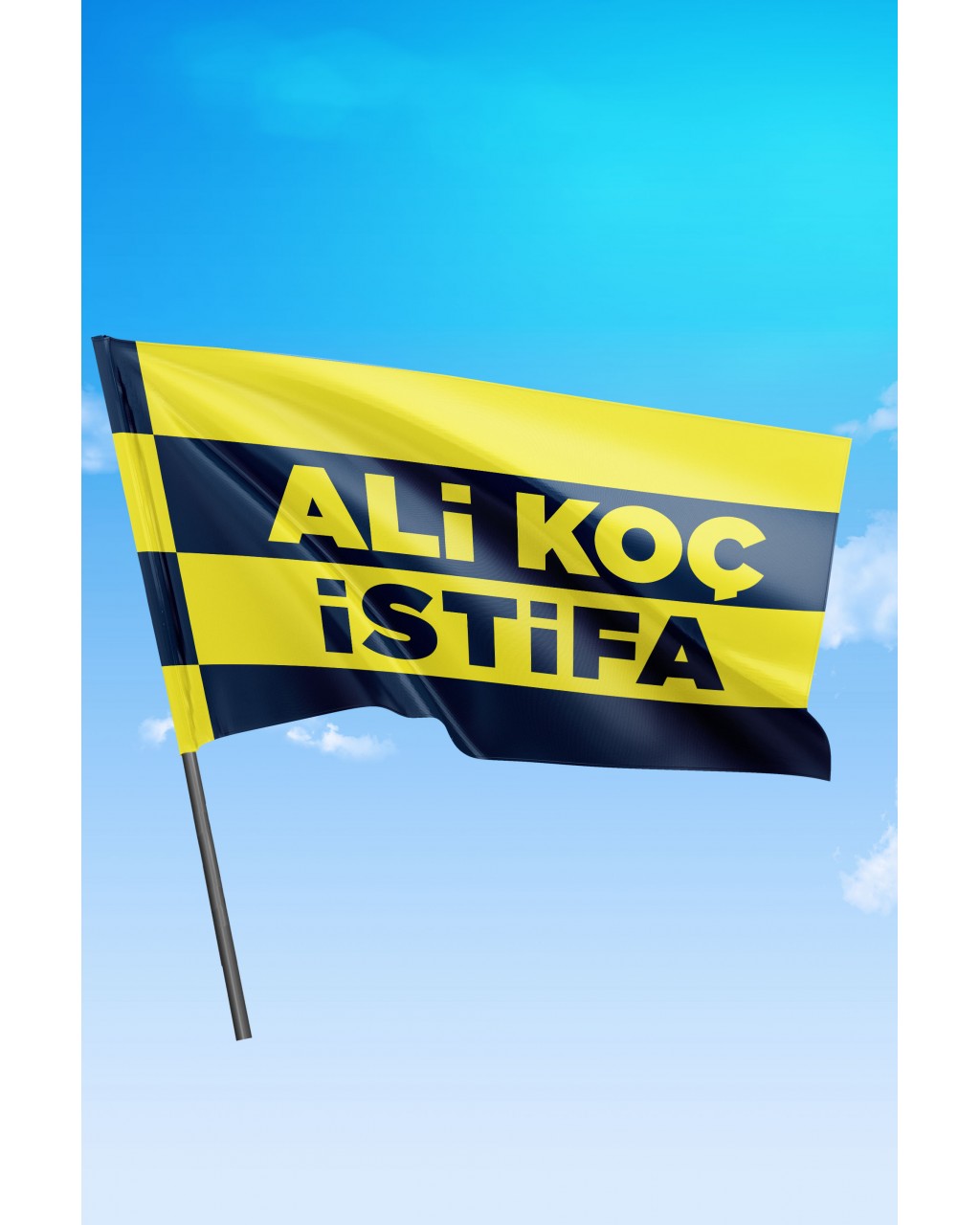 Fenerbahçe Taraftar Bayrağı (Ali Koç İstifa) 70x100 CM