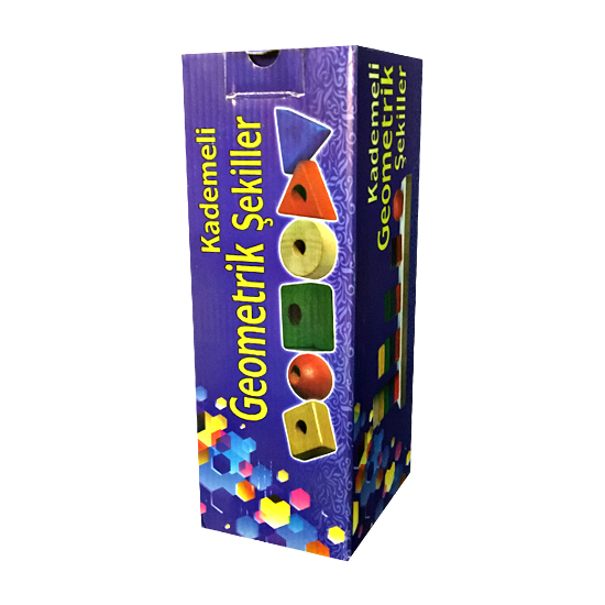 Kademeli Geometrik Şekiller Ahşap