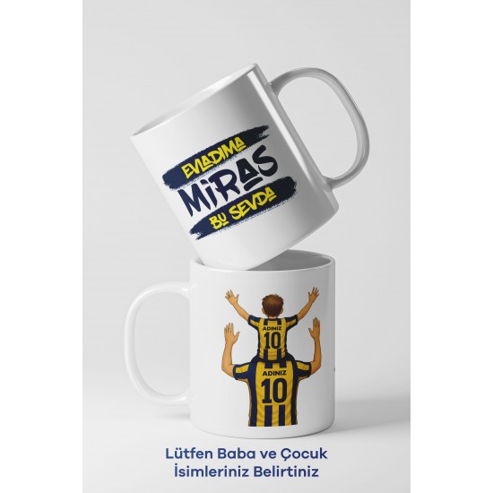 Fenerbahçe Baba & Erkek Çocuk İsim Baskılı Taraftar Kupa Bardak